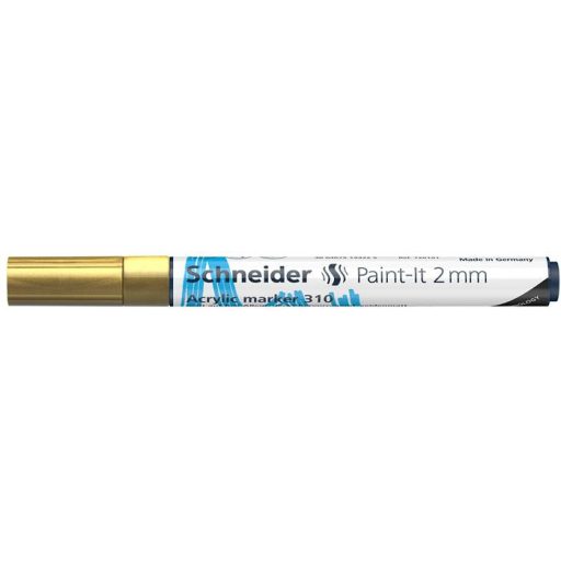 Dekormarker, akril, 2 mm, SCHNEIDER "Paint-It 310", arany