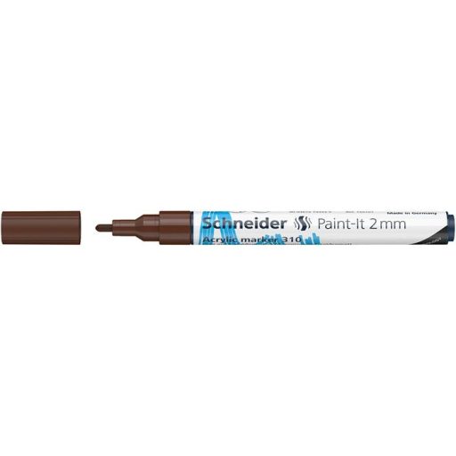 Dekormarker, akril, 2 mm, SCHNEIDER "Paint-It 310", barna