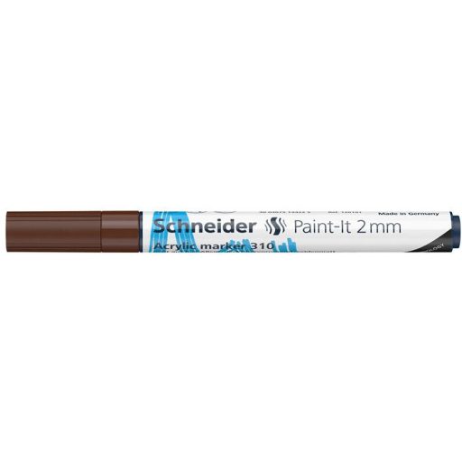 Dekormarker, akril, 2 mm, SCHNEIDER "Paint-It 310", barna