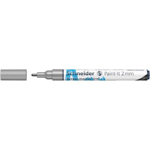 Dekormarker, akril, 2 mm, SCHNEIDER "Paint-It 310", ezüst