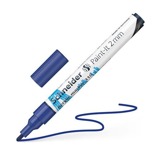 Dekormarker, akril, 2 mm, SCHNEIDER "Paint-It 310", kék