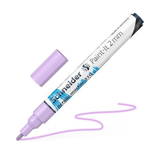Dekormarker, akril, 2 mm, SCHNEIDER "Paint-It 310", pasztell-lila