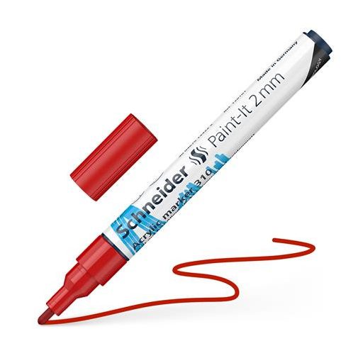 Dekormarker, akril, 2 mm, SCHNEIDER "Paint-It 310", piros
