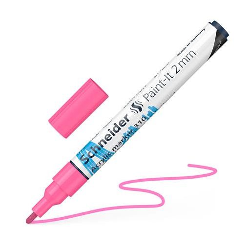 Dekormarker, akril, 2 mm, SCHNEIDER "Paint-It 310", rózsaszín