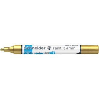   Dekormarker, akril, 4 mm, SCHNEIDER "Paint-It 320", arany