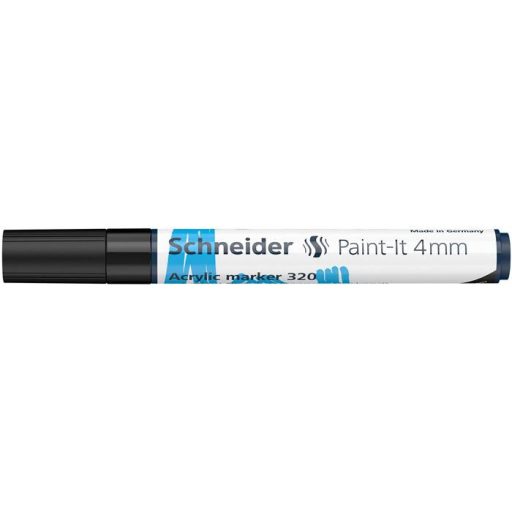Dekormarker, akril, 4 mm, SCHNEIDER "Paint-It 320", fekete