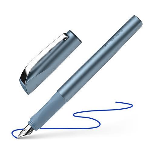 Töltőtoll, M-es, SCHNEIDER "Ceod Shiny", acélkék