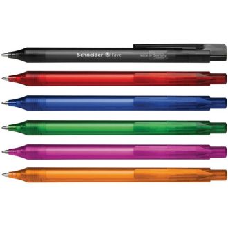   Golyóstoll, 0,5 mm, nyomógombos, SCHNEIDER "Fave", vegyes színek
