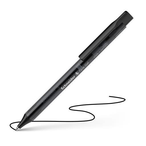 Zseléstoll, 0,4 mm, nyomógombos, SCHNEIDER "Fave Gel", fekete