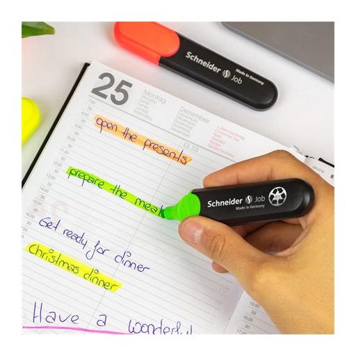 Szövegkiemelő készlet, 1-5 mm, SCHNEIDER "Job 150", 6+2 szín