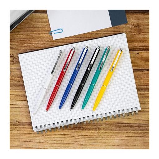 Golyóstoll, 0,5 mm, nyomógombos, SCHNEIDER "K15", kék