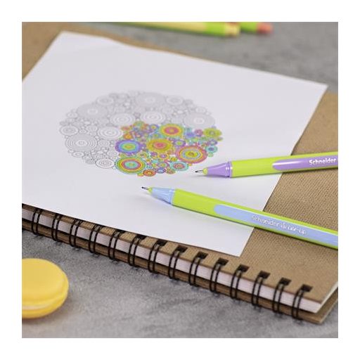 Tűfilc készlet, 0,4 mm, SCHNEIDER "Line-Up Pastel", 8 különböző pasztell szín