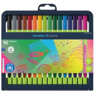   Tűfilc készlet, 0,4 mm, SCHNEIDER "Line-Up", 16 különböző szín