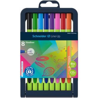   Tűfilc készlet, 0,4 mm, SCHNEIDER "Line-Up", 8 különböző szín