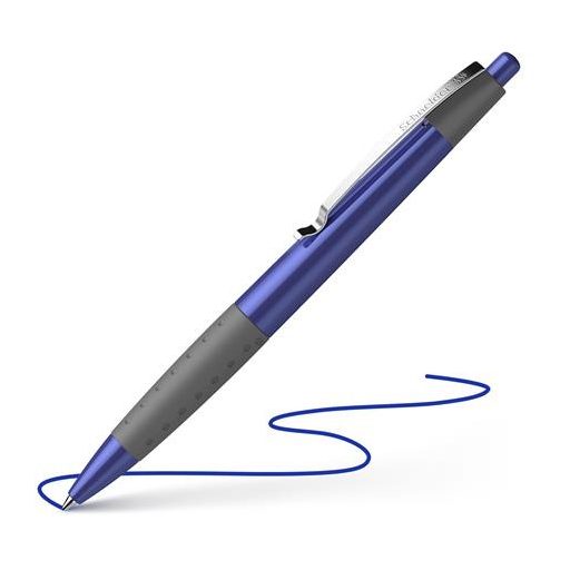 Golyóstoll, 0,5 mm, nyomógombos, SCHNEIDER "Loox", kék