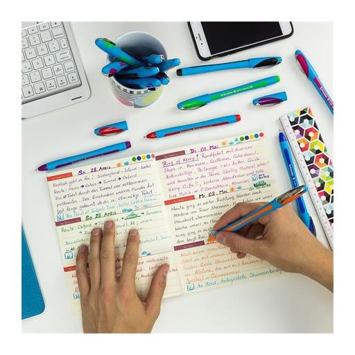 Golyóstoll, 0,7 mm, kupakos, SCHNEIDER "Slider Memo XB", fekete