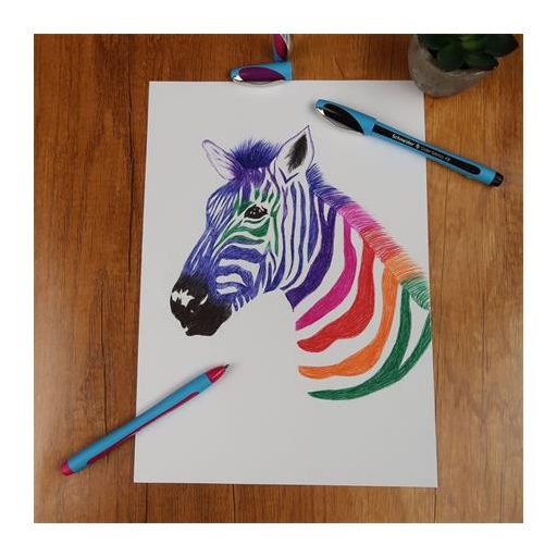 Golyóstoll, 0,7 mm, kupakos, SCHNEIDER "Slider Memo XB", kék