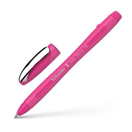 Golyóstoll, 0,7 mm, kupakos, SCHNEIDER "Slider Memo XB", rózsaszín