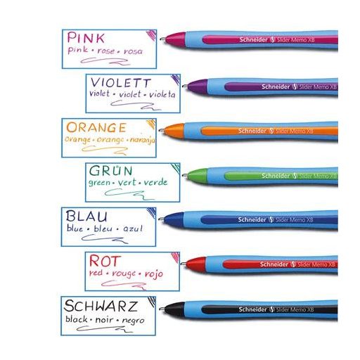 Golyóstoll, 0,7 mm, kupakos, SCHNEIDER "Slider Memo XB", zöld