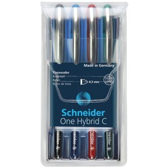   Rollertoll készlet, 0,3 mm, SCHNEIDER "One Hybrid C", 4 szín