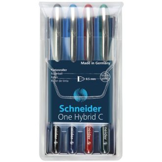   Rollertoll készlet, 0,5 mm, SCHNEIDER "One Hybrid C", 4 szín