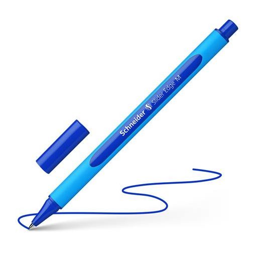 Golyóstoll, 0,7 mm, kupakos, SCHNEIDER "Slider Edge XB", kék