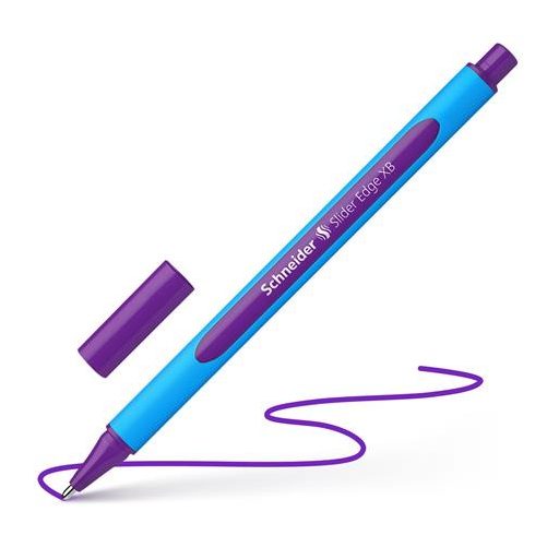 Golyóstoll, 0,7 mm, kupakos, SCHNEIDER "Slider Edge XB", lila