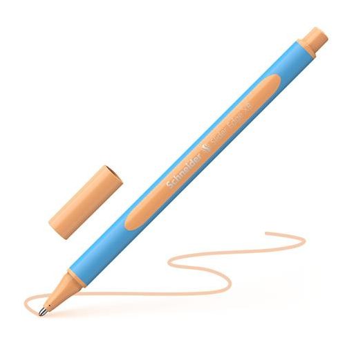 Golyóstoll, 0,7 mm, kupakos, SCHNEIDER "Slider Edge XB Pastel", barack