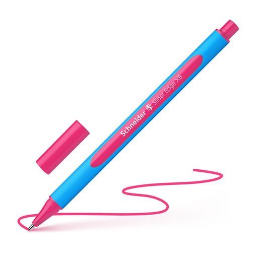 Golyóstoll, 0,7 mm, kupakos, SCHNEIDER "Slider Edge XB", rózsaszín