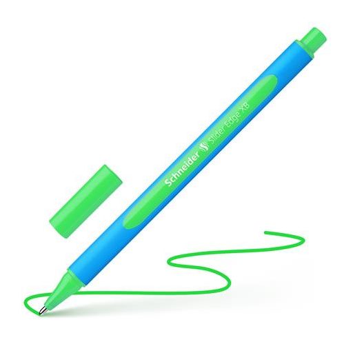 Golyóstoll, 0,7 mm, kupakos, SCHNEIDER "Slider Edge XB", zöld