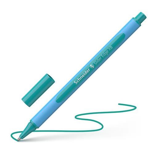 Golyóstoll, 0,7 mm, kupakos, SCHNEIDER "Slider Edge XB Pastel", óceán