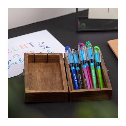 Golyóstoll, 0,7 mm, kupakos, SCHNEIDER "Slider Basic XB", piros