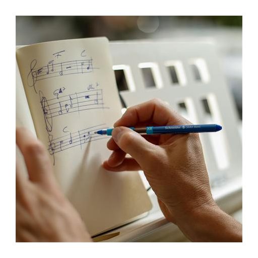 Golyóstoll, 0,7 mm, kupakos, SCHNEIDER "Slider Basic XB", piros