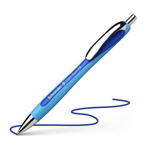 Golyóstoll, 0,7 mm, nyomógombos, SCHNEIDER "Slider Rave XB", kék