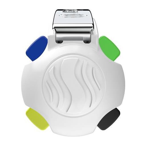 Golyóstoll, 0,5 mm, nyomógombos, négyszínű, SCHNEIDER "Take 4 Neon", zöld-fehér