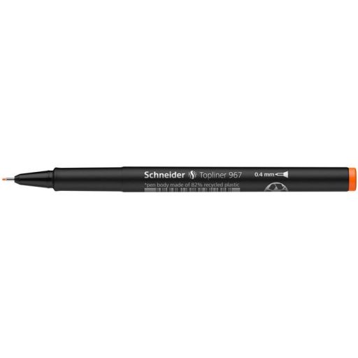 Tűfilc, 0,4 mm, SCHNEIDER "Topliner 967", narancssárga