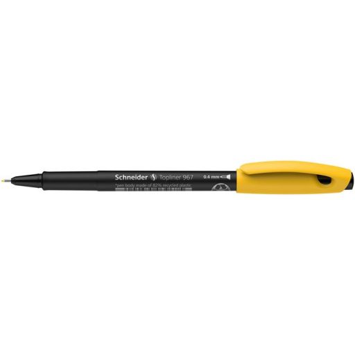 Tűfilc, 0,4 mm, SCHNEIDER "Topliner 967", sárga