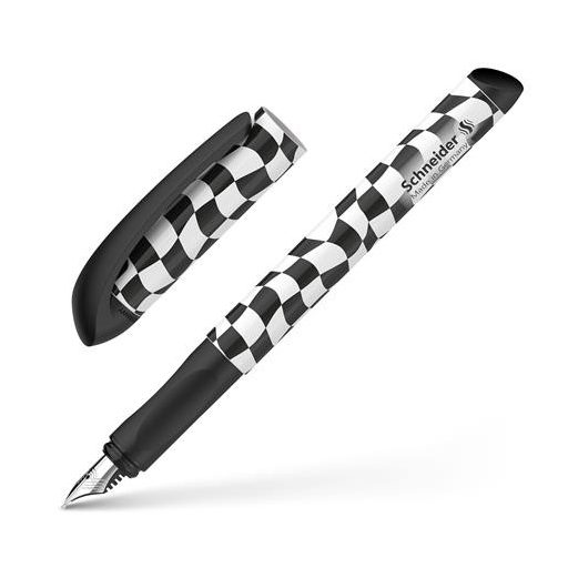 Töltőtoll, 0,5 mm, SCHNEIDER "Voice", fekete kockás