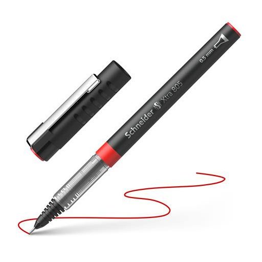 Rollertoll, 0,5 mm, tűhegyű, SCHNEIDER "XTRA 805", piros