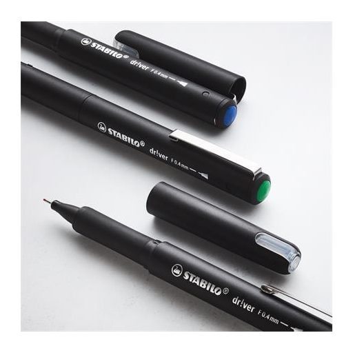 Tűfilc, 0,4 mm, STABILO "dr!ver", zöld