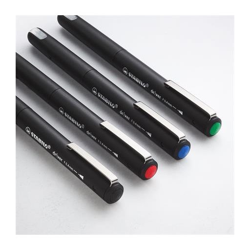 Tűfilc, 0,4 mm, STABILO "dr!ver", fekete
