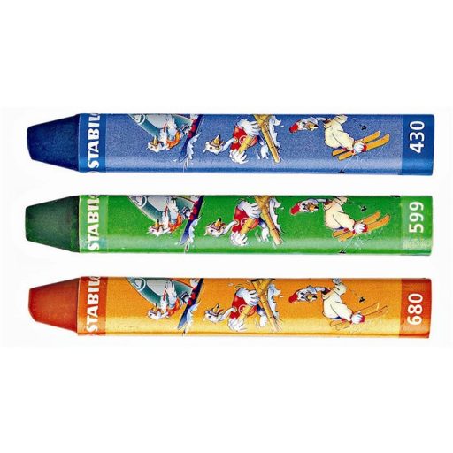 Olajpasztell kréta, STABILO, 12 különböző szín