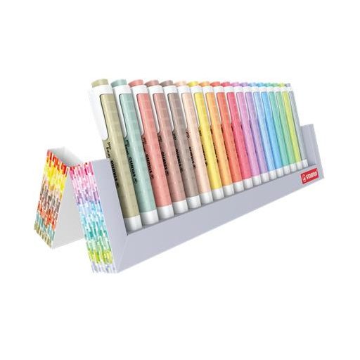 Szövegkiemelő készlet, 1-4 mm, STABILO "Swing Cool", 18 db-os asztali készlet