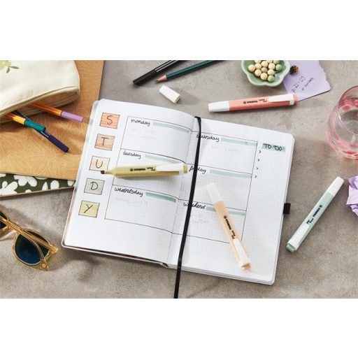 Szövegkiemelő készlet, 1-4 mm, STABILO "Swing cool NatureCOLORS", 6 különböző szín