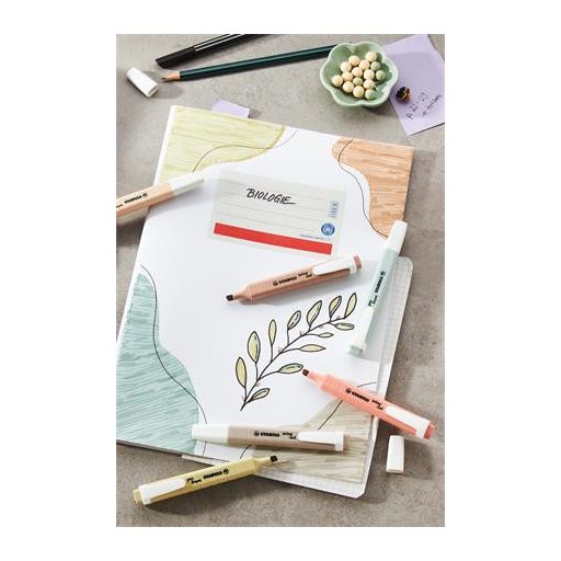 Szövegkiemelő készlet, 1-4 mm, STABILO "Swing cool NatureCOLORS", 6 különböző szín