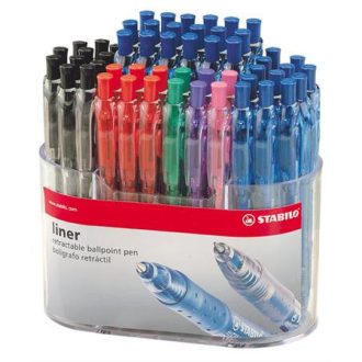   Golyóstoll display, 0,38 mm, nyomógombos, STABILO "Liner 308", vegyes