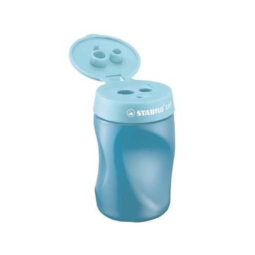 Hegyező, háromlyukú, tartályos, balkezes, STABILO "Easy", kék