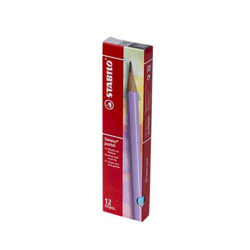 Grafitceruza radírral, HB, hatszögletű, STABILO "Swano Pastel", kék