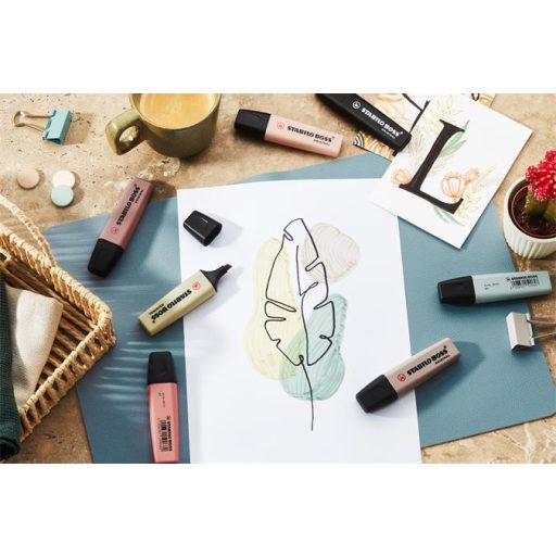 Szövegkiemelő készlet, 2-5 mm, STABILO "BOSS original NatureCOLORS", 4 különböző szín