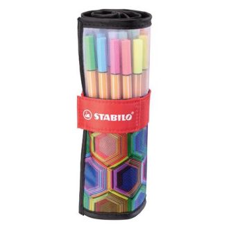   Tűfilc készlet, 0,4 mm, STABILO "Point 88 ARTY", 25 különböző szín